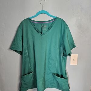Teal V-Neck Women's Yoga Top/ Scrubs.   #1112